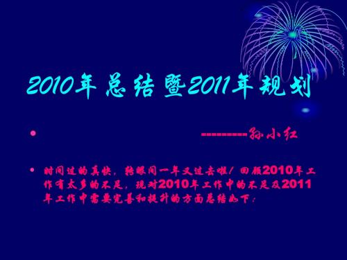 [工作总结]2010年总结暨2011年计划