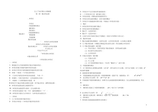 北师大版七年级数学下册数学各章节知识点总结(20200705175446)