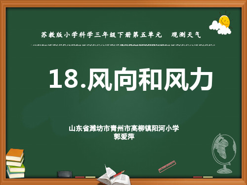 小学三年级下册 -18.风力和风向 苏教版ppt(21张)