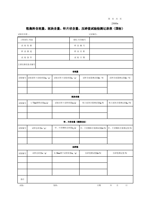 江苏2013新版国标 粗集料含泥量针片状压碎值