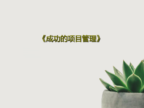 《成功的项目管理》PPT文档共182页