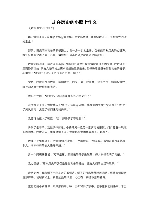 走在历史的小路上作文