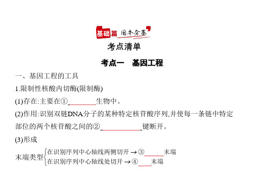 2021年新课标新高考生物复习课件：专题25 基因工程与蛋白质工程