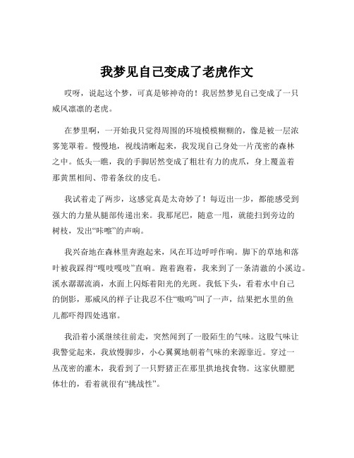 我梦见自己变成了老虎作文