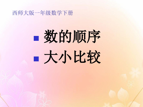 《数的顺序 大小比较》100以内数的认识PPT课件