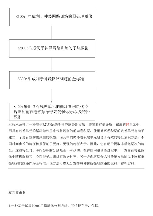 基于R2U-Net的手指静脉分割方法、设备和存储介质的生产技术