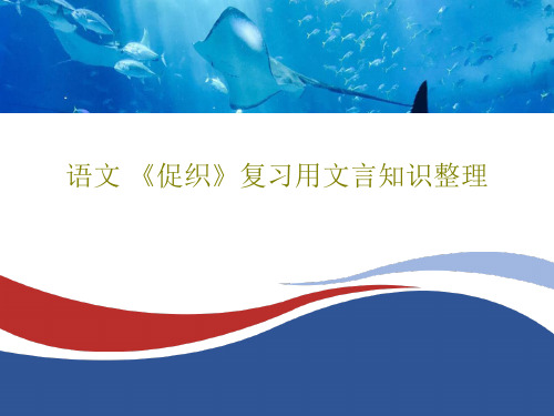 语文 《促织》复习用文言知识整理共57页文档