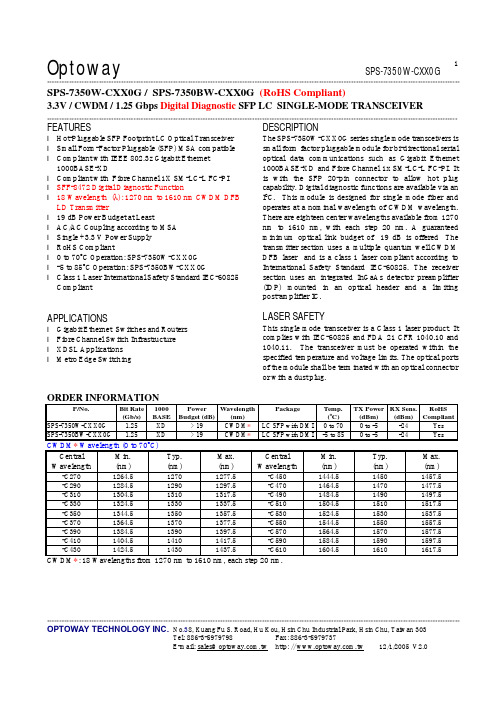 SPS-7350BW-CXX0G中文资料