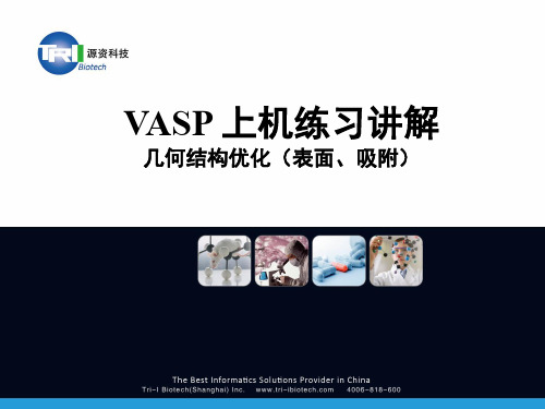 2015源资培训班-VASP上机练习讲解(几何结构优化-表面、吸附)