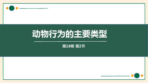 〖生 物〗动物行为的主要类型课件-2024--2025学年北师大版生物八年级上册