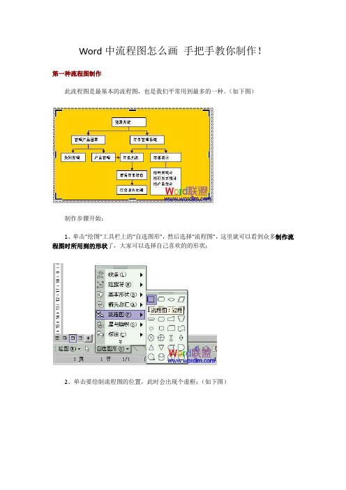 Word画流程图示例