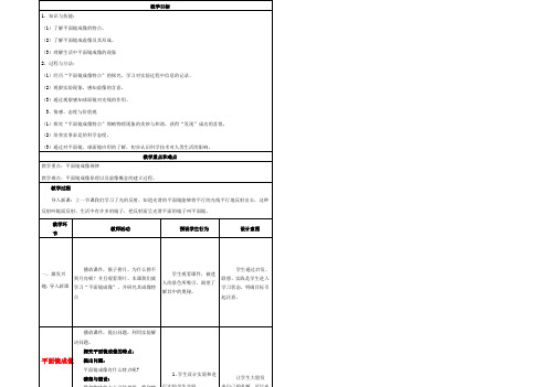 中学八年级物理上册 4.3 平面镜成像教案 (新版)新人教版