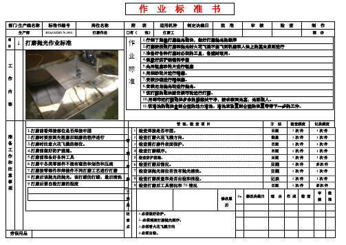 打磨作业标准