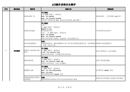 Aix操作系统安全测评指导书