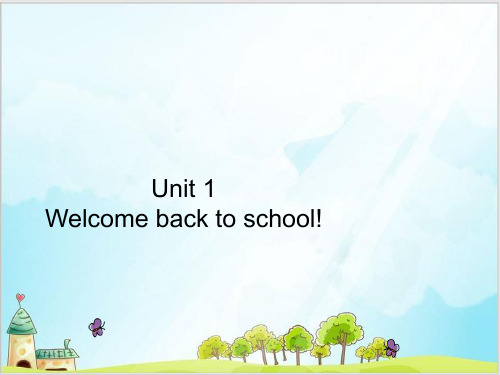 三年级下册英语作业ppt-Unit 1 Welcome back to school Part B 