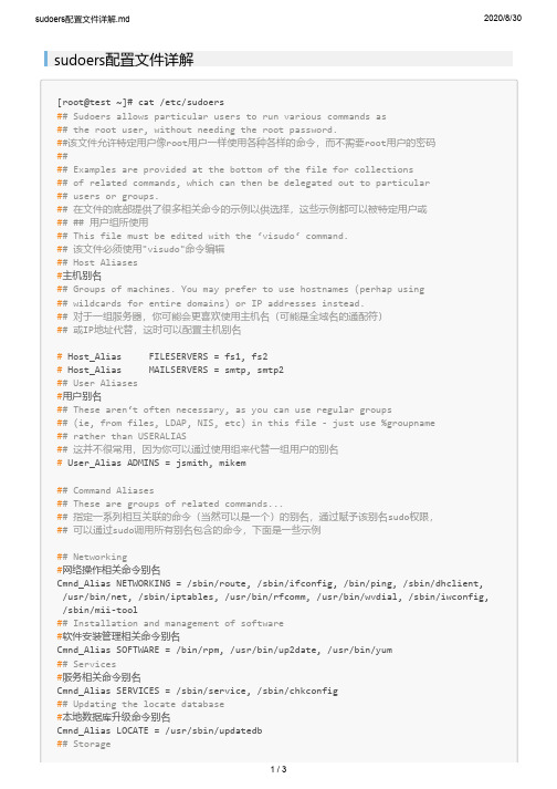 sudoers配置文件详解