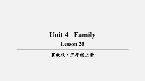 冀教版英语三年级上册Lesson 20精品课件