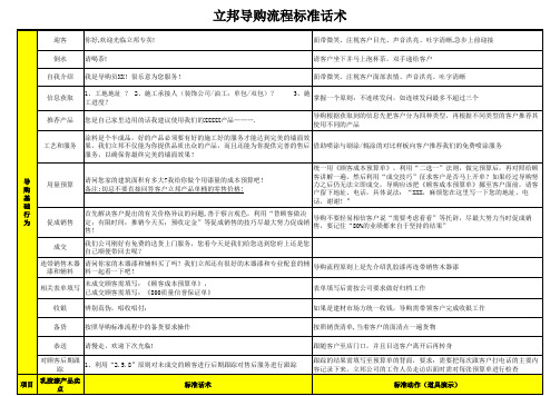 立邦导购流程标准话术