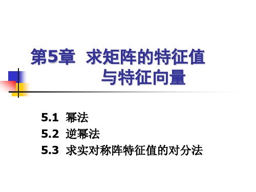 求矩阵的特征值与特征向量