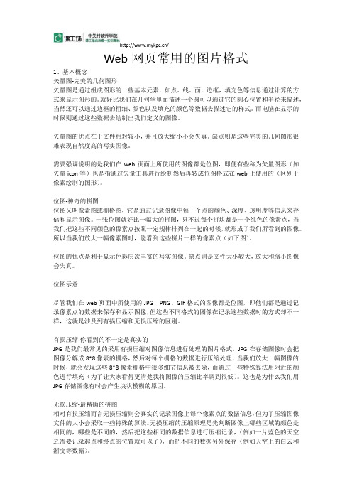 web网页常用的图片格式