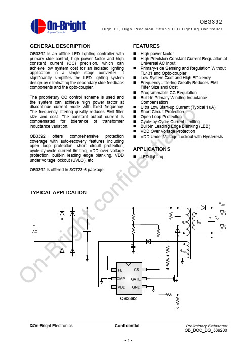 OB3392 Datasheet