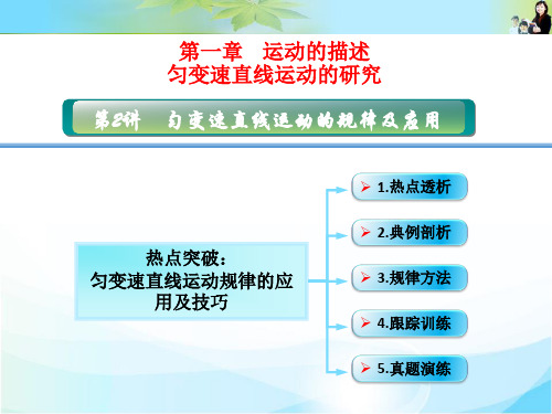 创新设计104热点突破：匀变速直线运动规律的应用和技巧