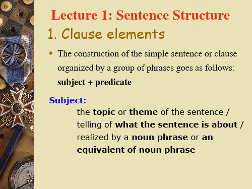 新编英语语法教程第五版1 Sentence Structure