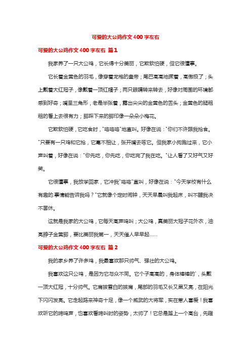 可爱的大公鸡作文400字左右