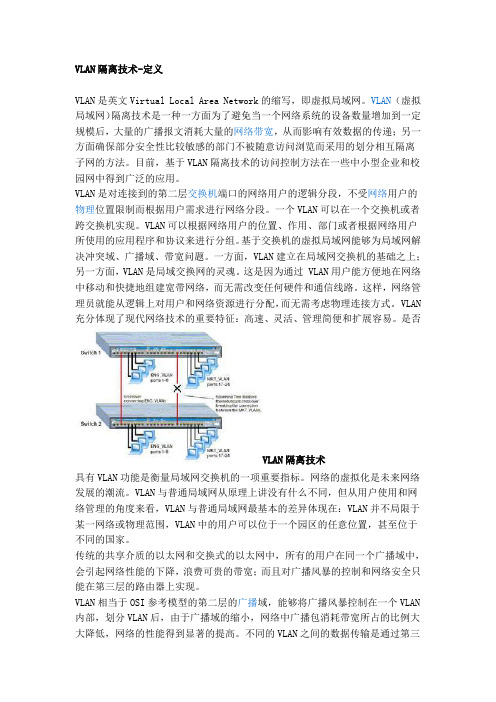 VLAN隔离技术