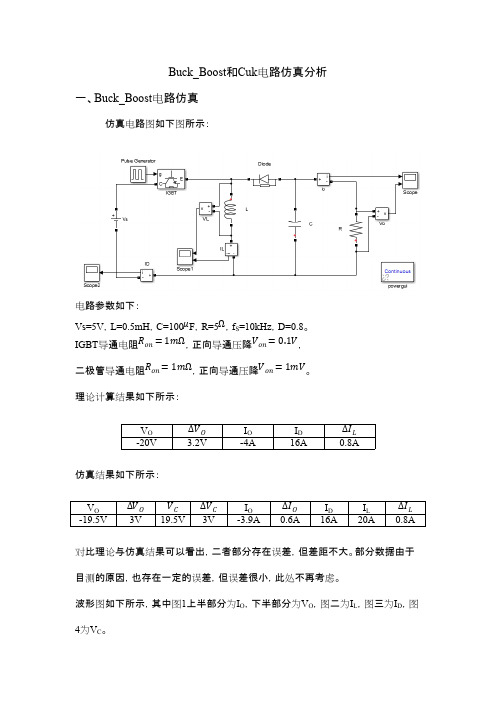 buck_boost和cuk电路仿真分析