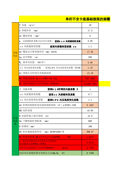 抗倾覆计算