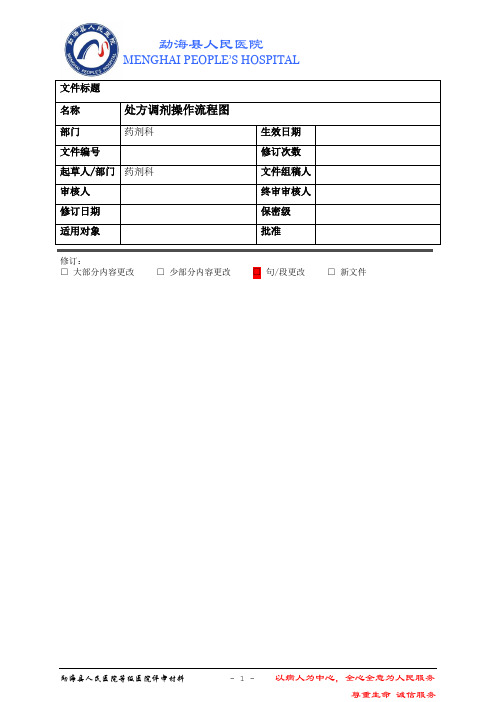 处方调剂操作流程图