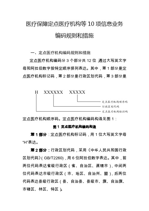 医保定点医疗机构等项信息业务编码统一规则