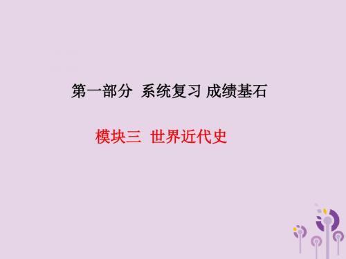 (河北专版)2018中考历史总复习第一部分模块三世界近代史主题15资产阶级统治的巩固与扩大课件