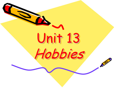 Hobbies  优质公开课课件