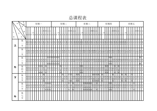 中心小学总课程表