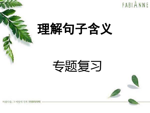 理解句子的含义