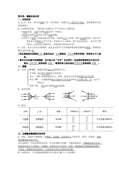 八年级物理上册第56章知识点及试题