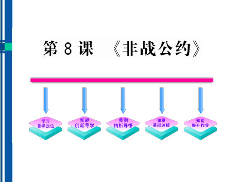 【全程学习方略】2010-2011版高中历史《非战公约》课件 岳麓版选修3