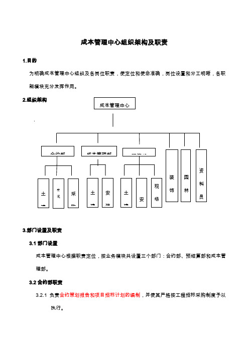 00成本管理中心组织架构及职责_2