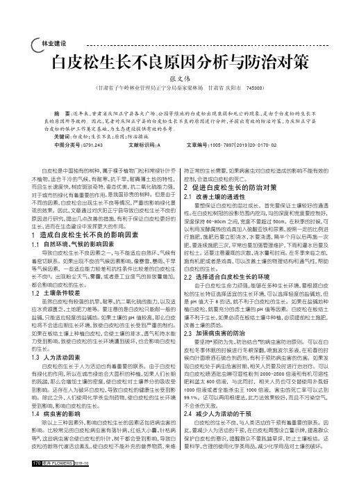 白皮松生长不良原因分析与防治对策