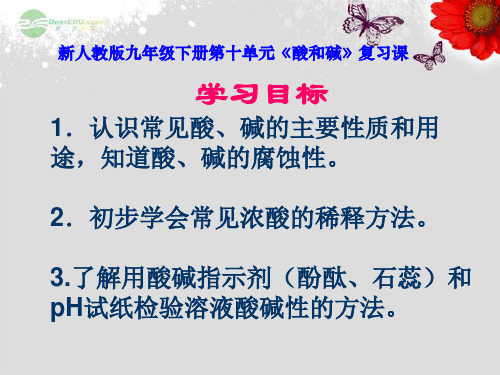 酸和碱单元复习课 PPT教学课件