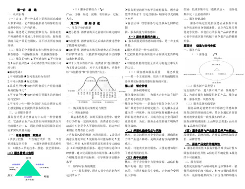 服务营销学精选知识点