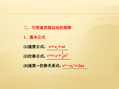 人教版高一物理匀变速直线运动的规律课件