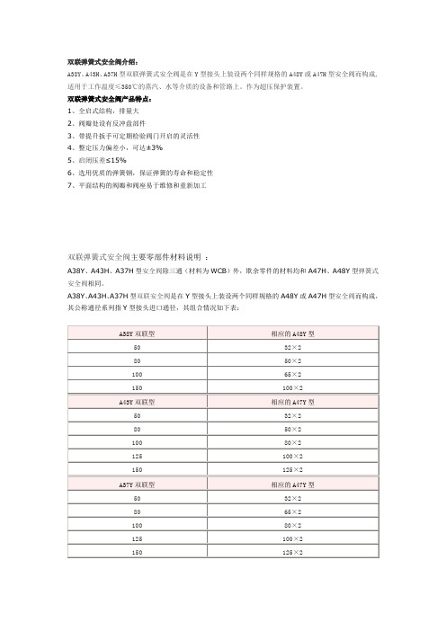 双联弹簧式安全阀-上海思氟阀门有限公司