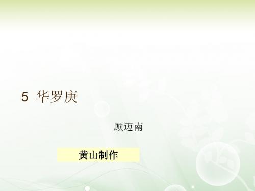 华罗庚ppt20 粤教版