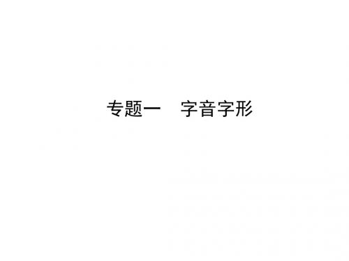 198+河北省示范名校中考语文总复习专题一字音字形课件