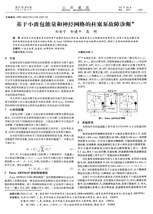 基于小波包能量和神经网络的柱塞泵故障诊断