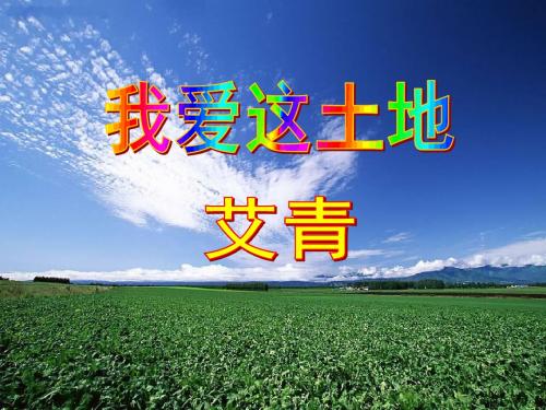 新语文版七年级语文下册： 13我爱这土地 课件(共45张PPT)