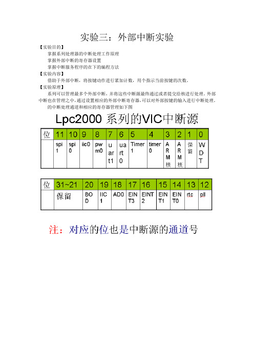 实验三：外部中断实验